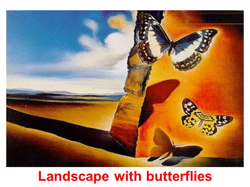 Landscape with butterflies